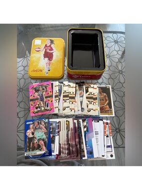 Caitlin Clark 2023 Rookie RC Collector Tin With 50 NBA WNBA Basketball Cards